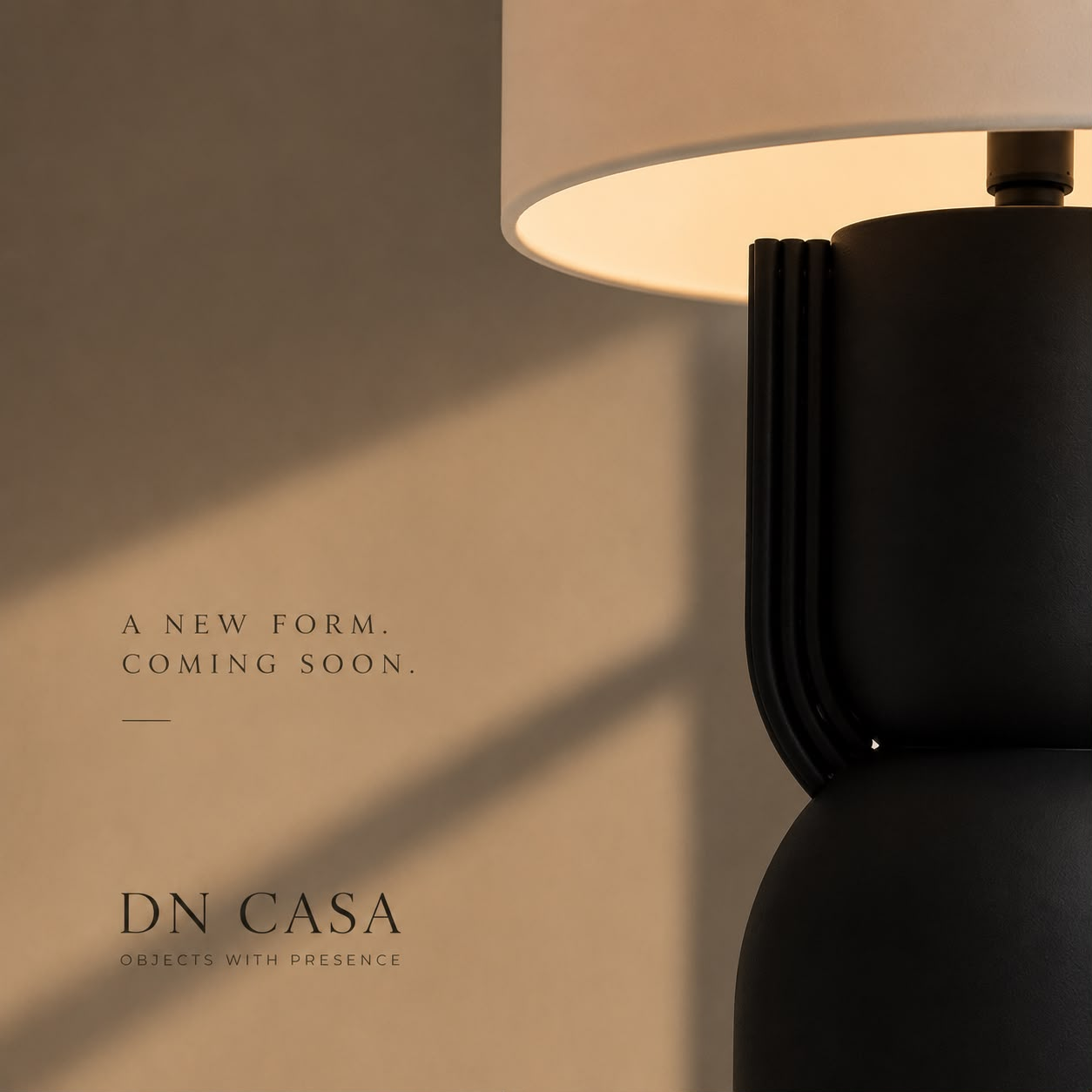 NOA black table lamp close detail
